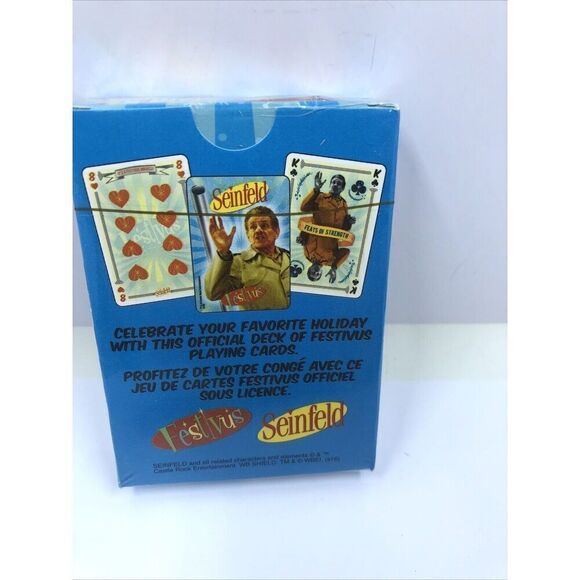 Seinfeld Festivus Holiday Playing Cards , Kramer- George - Elaine New Sealed - Picture 7 of 9